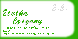 etelka czigany business card